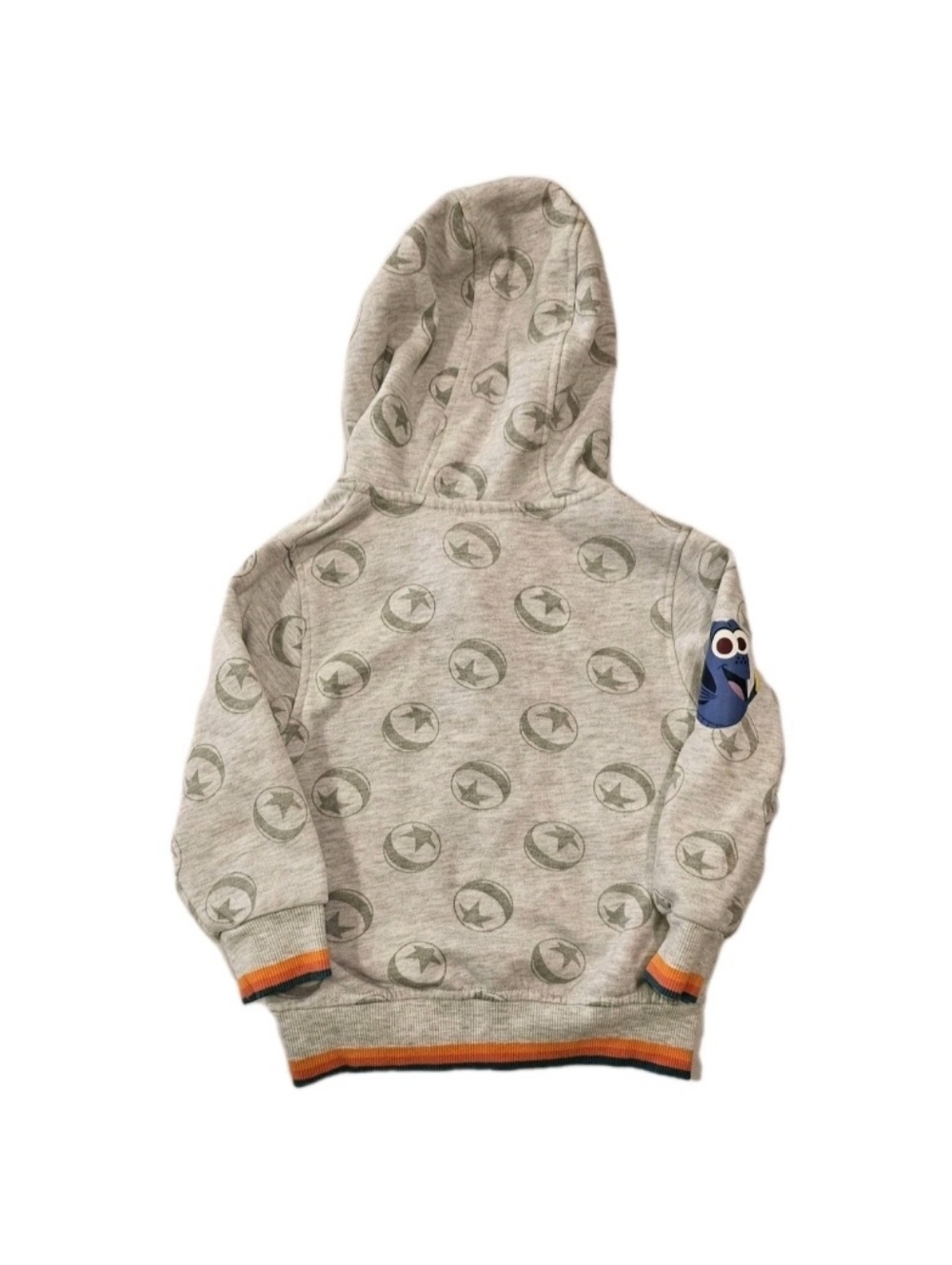 Disney 100 Boys Full Zip Hoodie Gray Size 4 Lightning McQueen Boo Dory - Picture 3 of 3